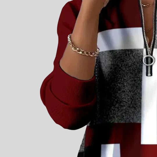 Velstine | Knitted Zip-Up Sweater