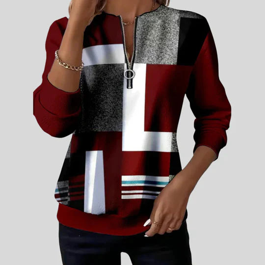 Velstine | Knitted Zip-Up Sweater